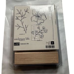 Stampin Up! Embrace Life  Rubber Stamp Set Mounted Stamps 5pc
